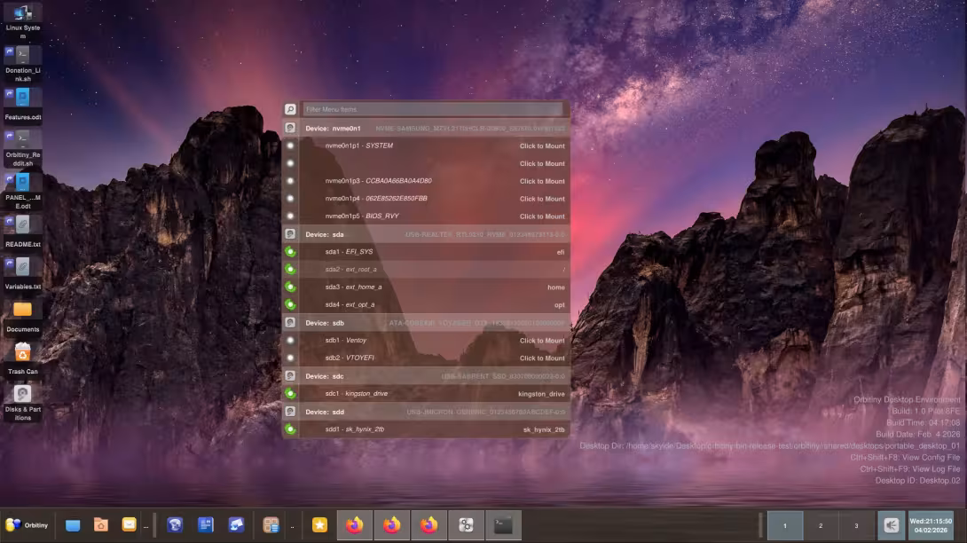 Orbitiny Desktop Screenshot