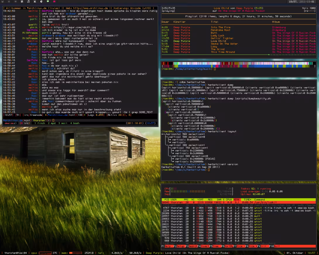 herbstluftwm Screenshot