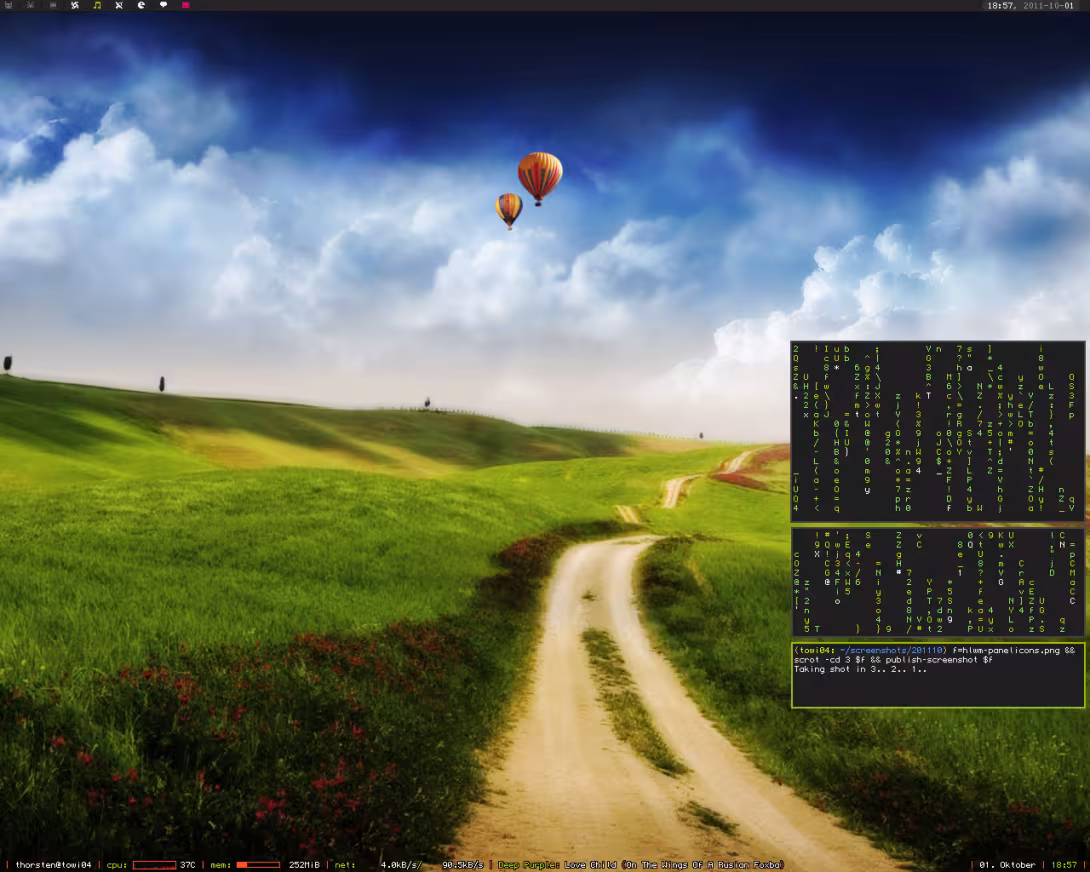 herbstluftwm Screenshot